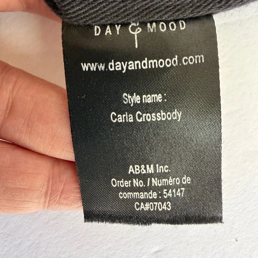 Day & Mood Carla Crossbody Bag Black‎ Embossed Leather Southwestern Aztec Boho